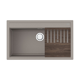 Мойка кухонная Omoikiri Kitagawa 86-LB-GR Artceramic, leningrad grey